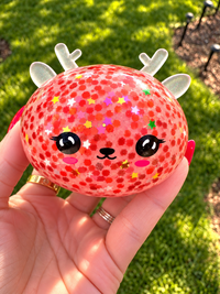 Glitter Bead Reindeer Gel Squishy – Mystery Color