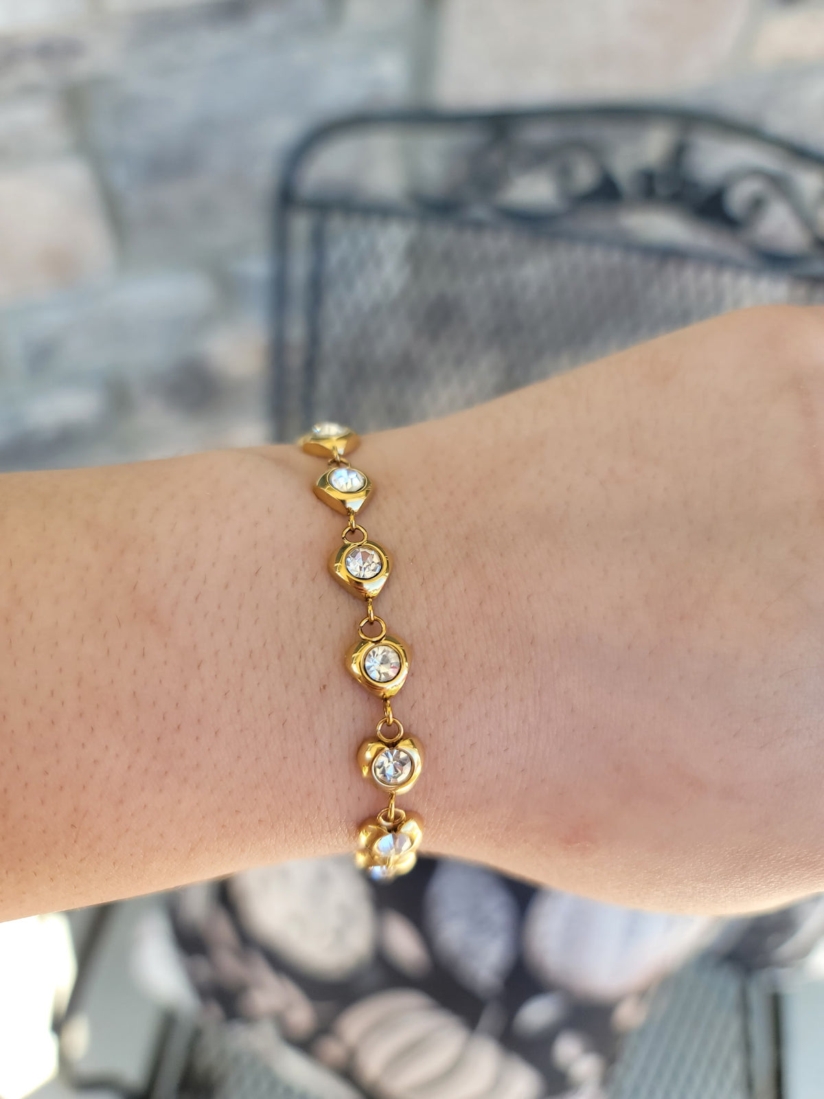 Juliette Crystal Heart Bracelet