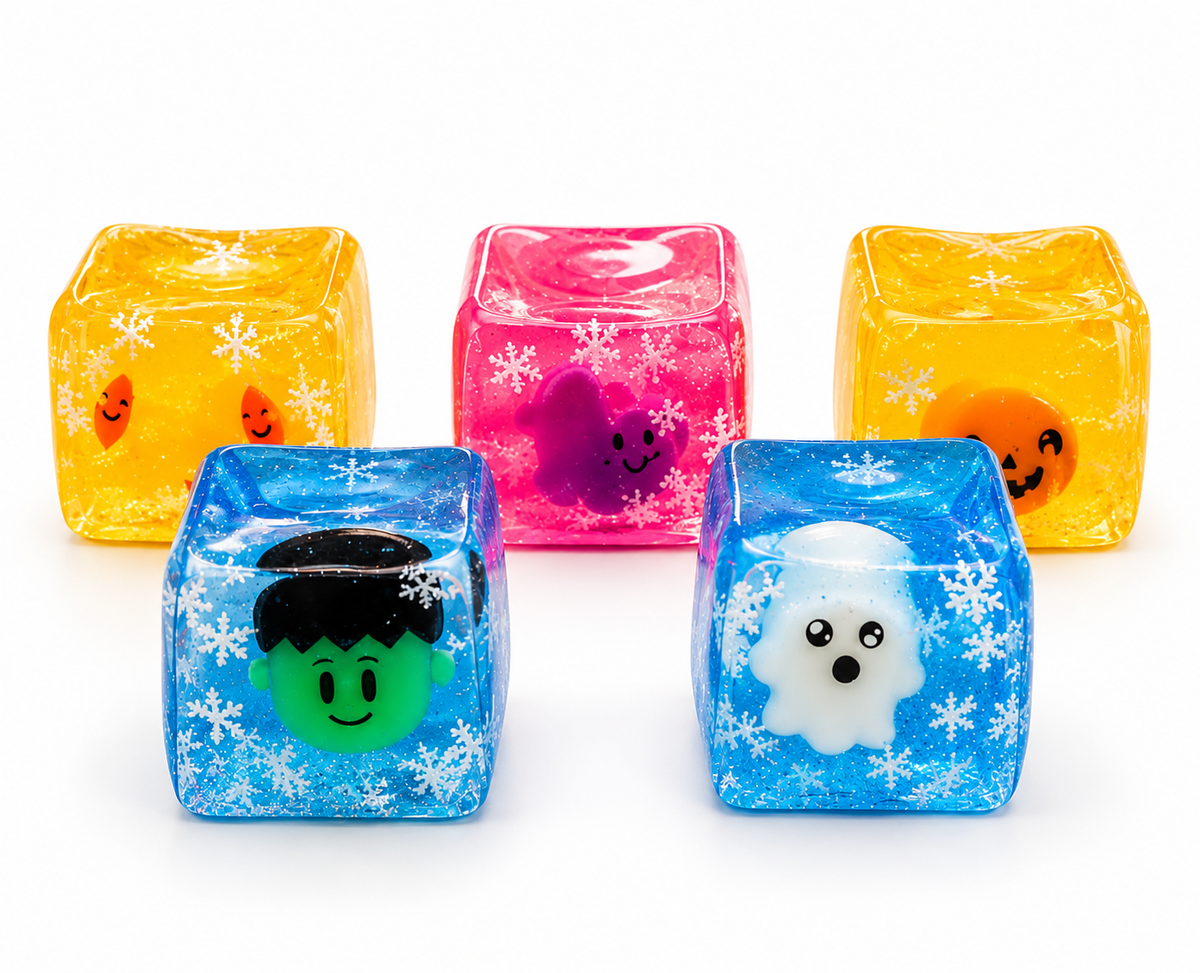 Glow-in-the-Dark Halloween Sensory Cube – Squishy Fidget Toy