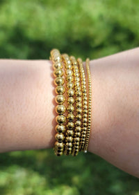 Waterproof Luxe Gold Bead Bracelet