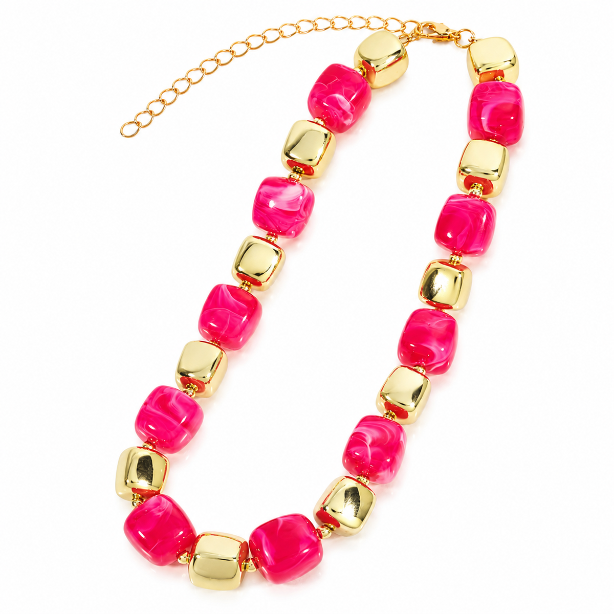 Pink Paradise Beaded Necklace