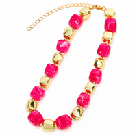 Pink Paradise Beaded Necklace