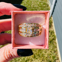 Victoria Marquise Cut Stacked Ring-Gold