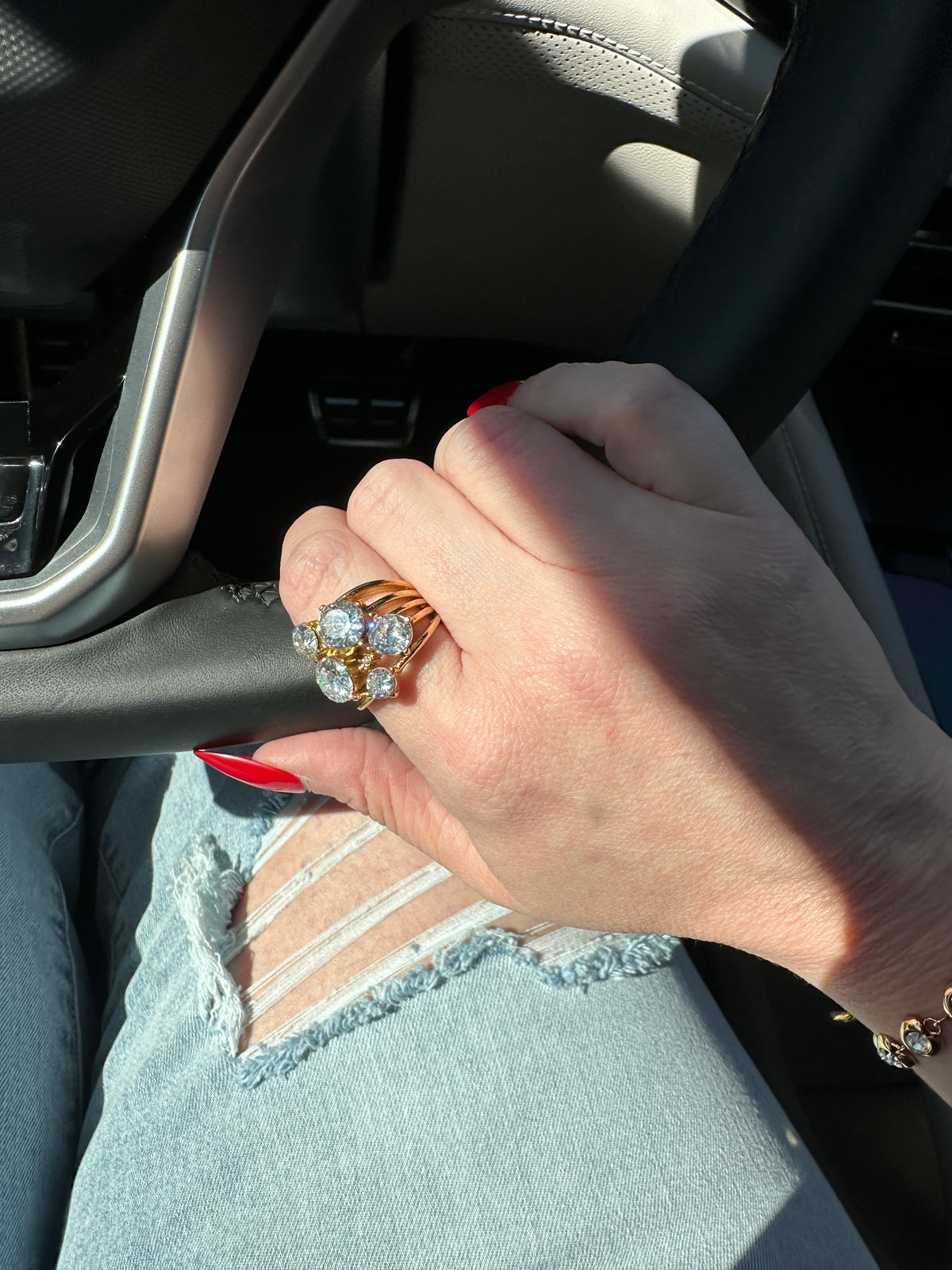 The Millionaire Waterproof Crystal Statement Ring
