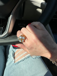 The Millionaire Waterproof Crystal Statement Ring