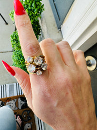 The Millionaire Waterproof Crystal Statement Ring