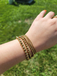 Waterproof Luxe Gold Bead Bracelet