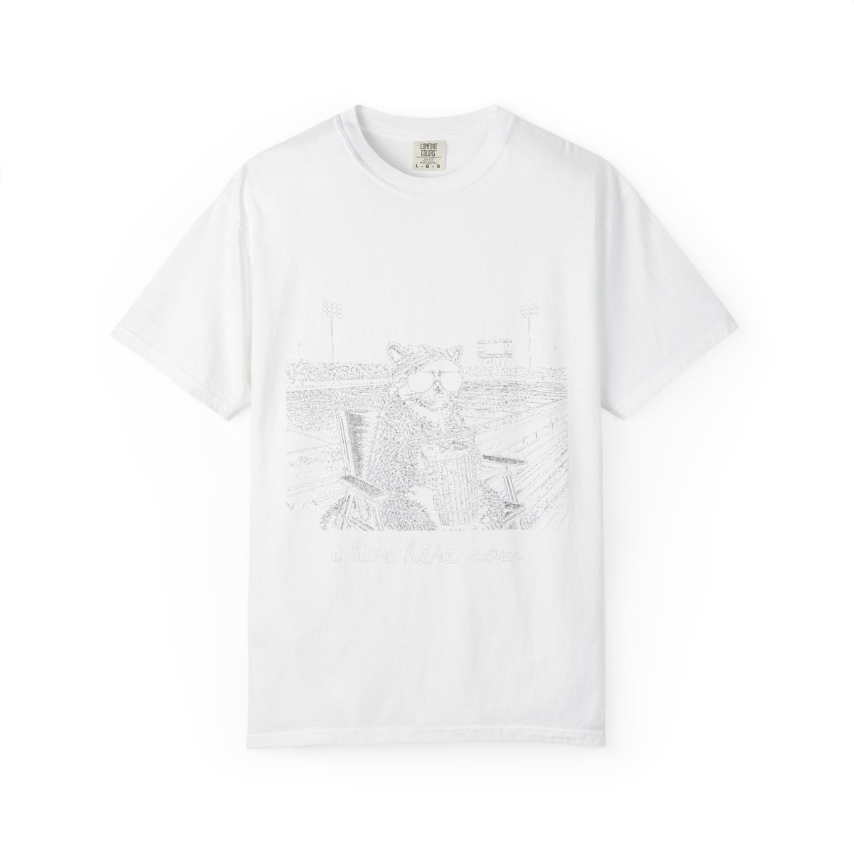 I Live Here tee