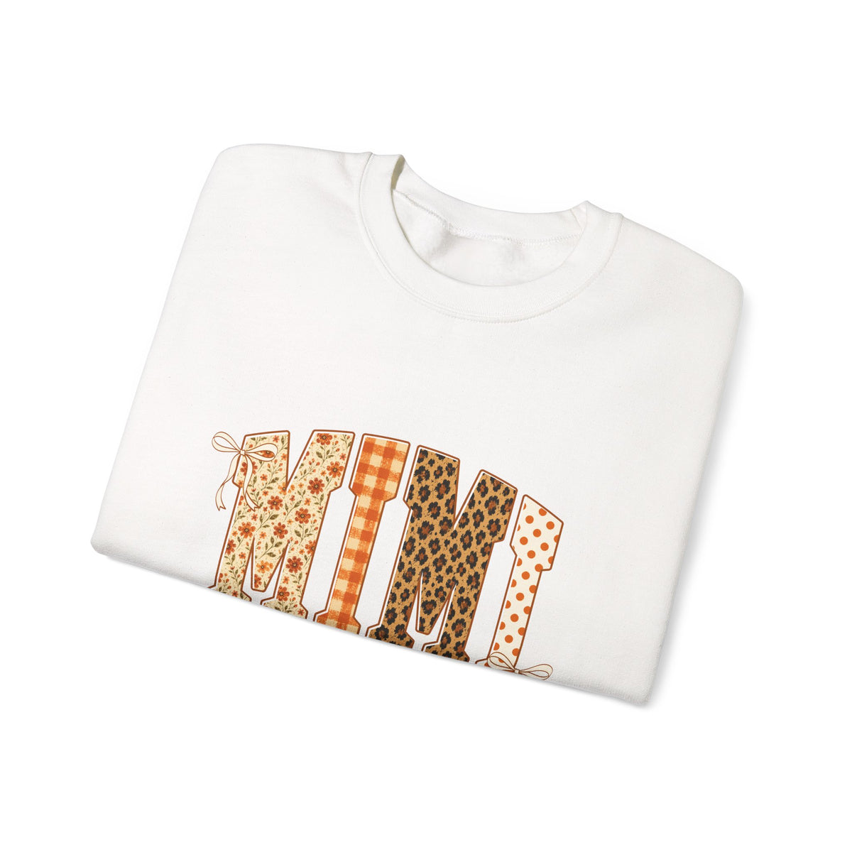 MMI Leopard Print Initials Crewneck Sweatshirt