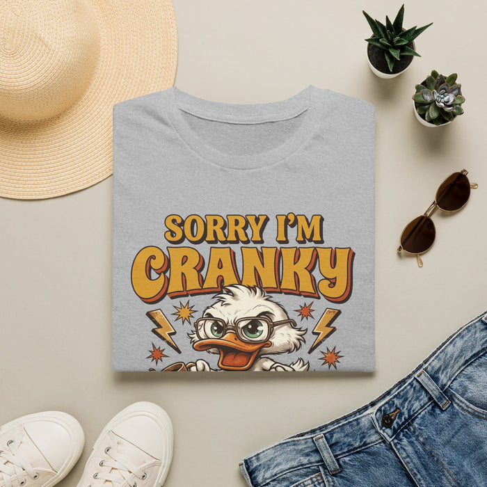 Cranky Duck T-Shirt — "Sorry I’m Cranky" Retro Cartoon Graphic
