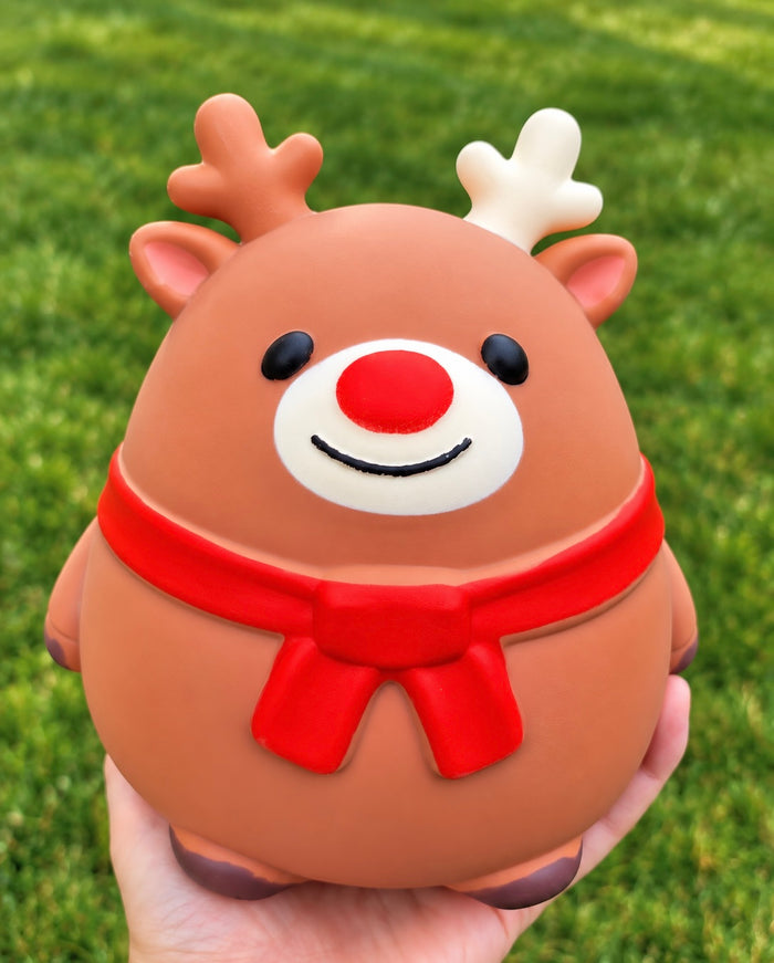 Jumbo Christmas Reindeer Squishy – Giant Holiday Sensory Toy