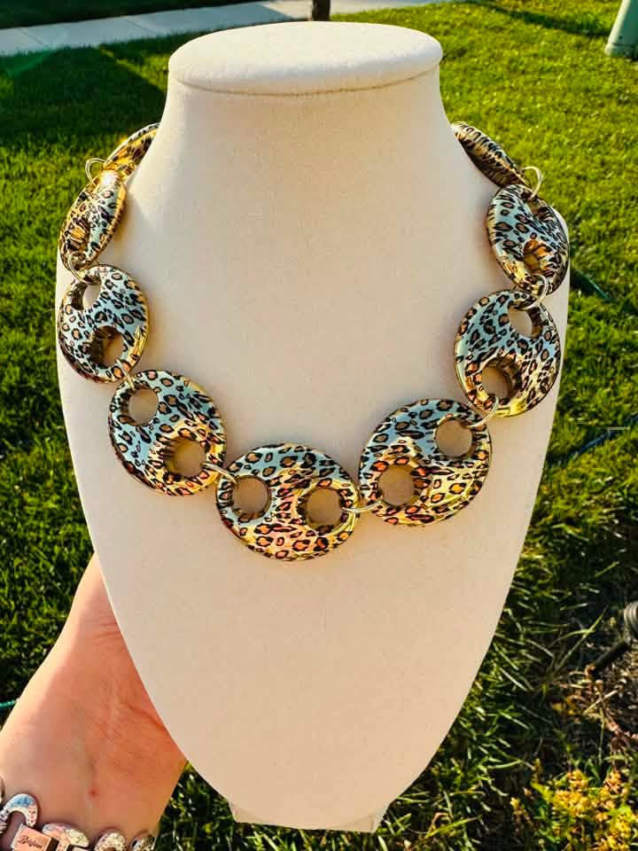 Wild Side Leopard Statement Necklace