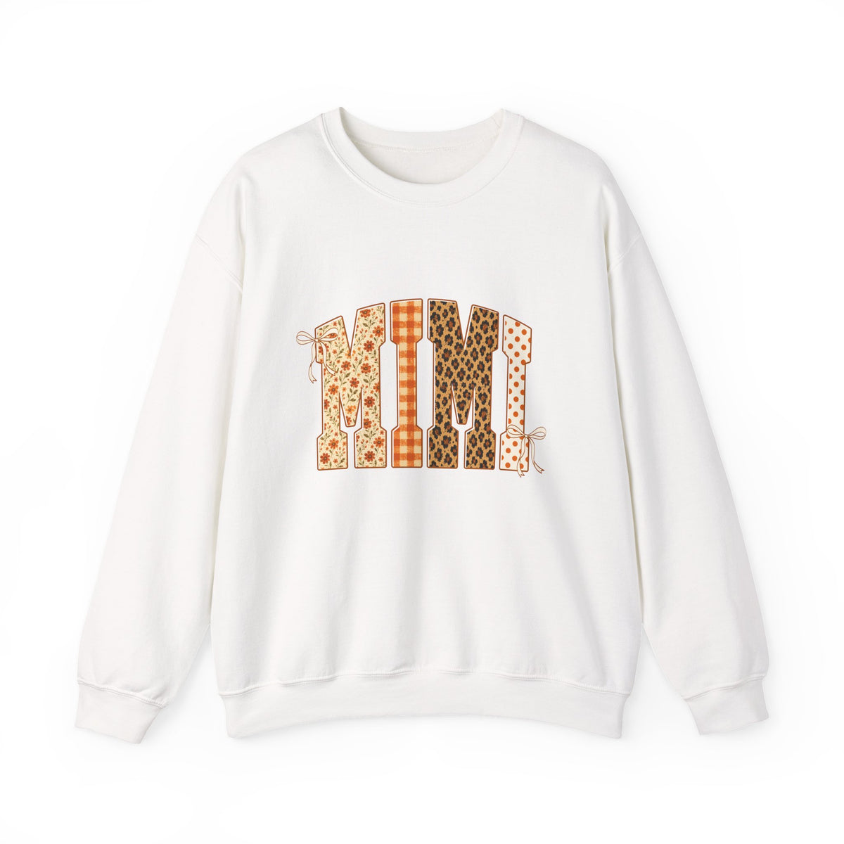 MMI Leopard Print Initials Crewneck Sweatshirt