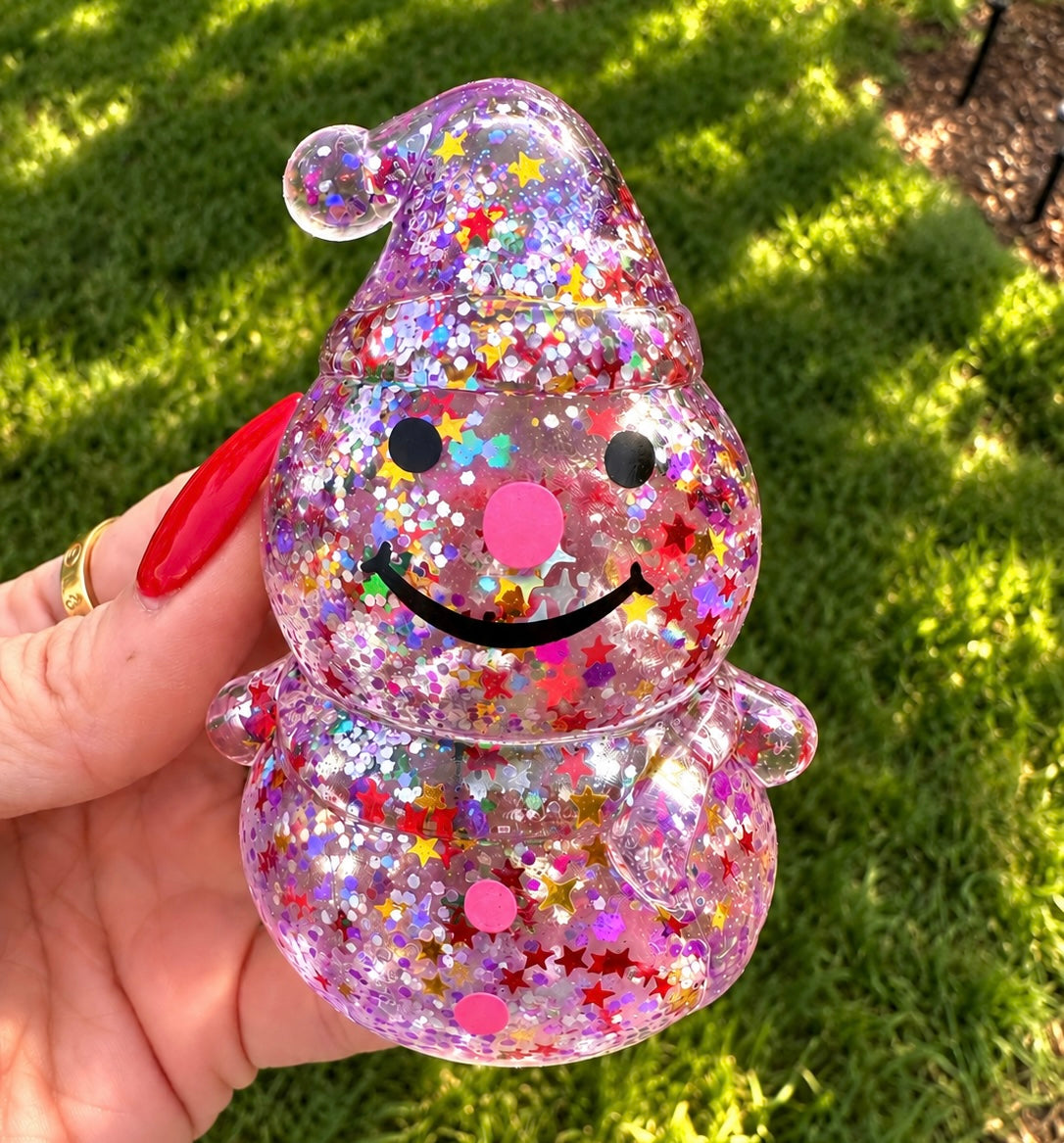 Glitter Christmas Maltose Squishy – Trees & Snowmen
