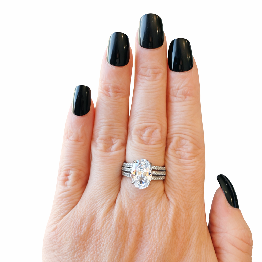 Aveline Oval Luxe 3 Piece Ring Set