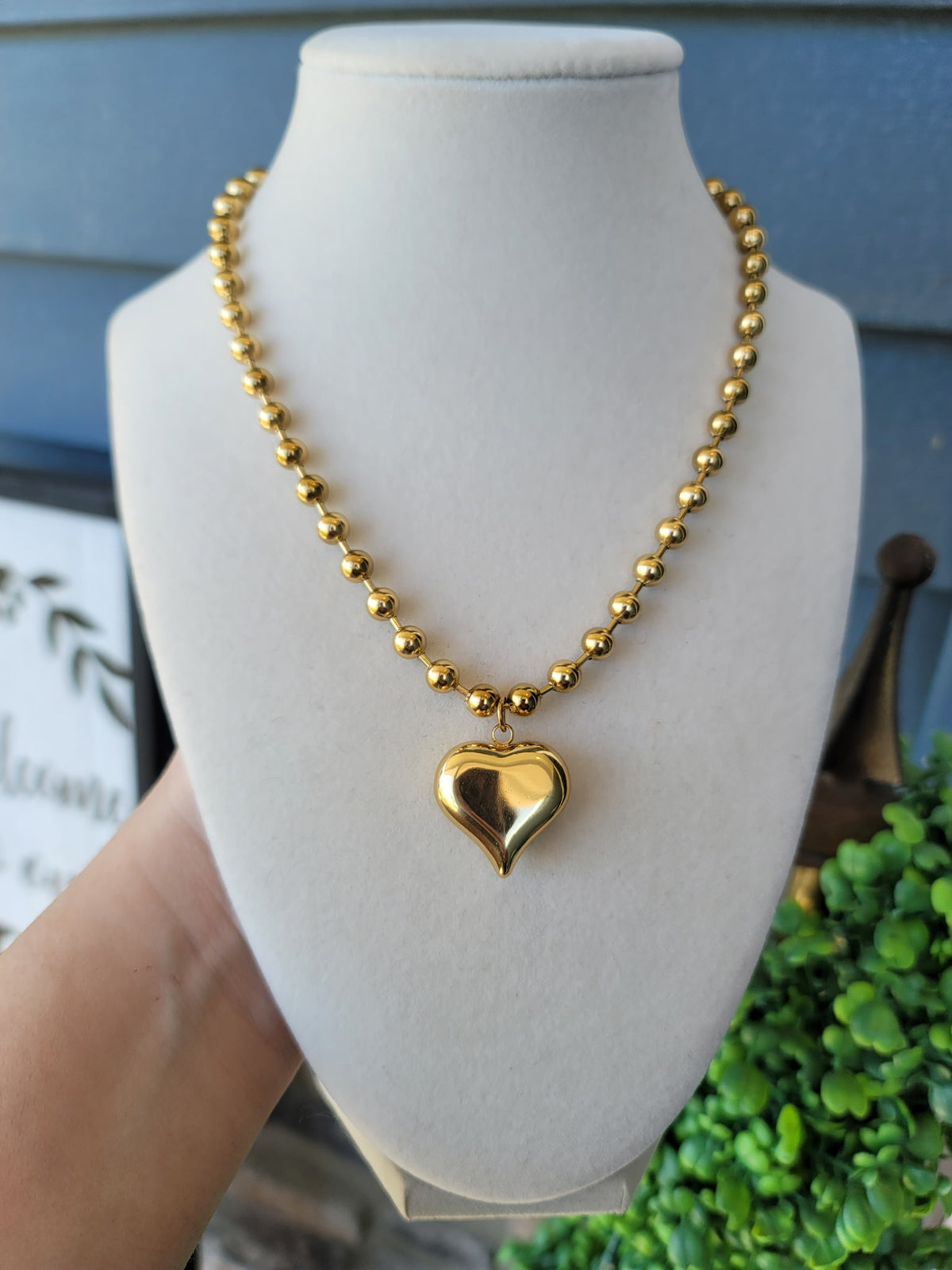 Amara Golden Heart Waterproof Necklace