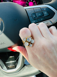 The Millionaire Waterproof Crystal Statement Ring