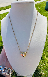 Amorette Waterproof Crystal Heart Necklace