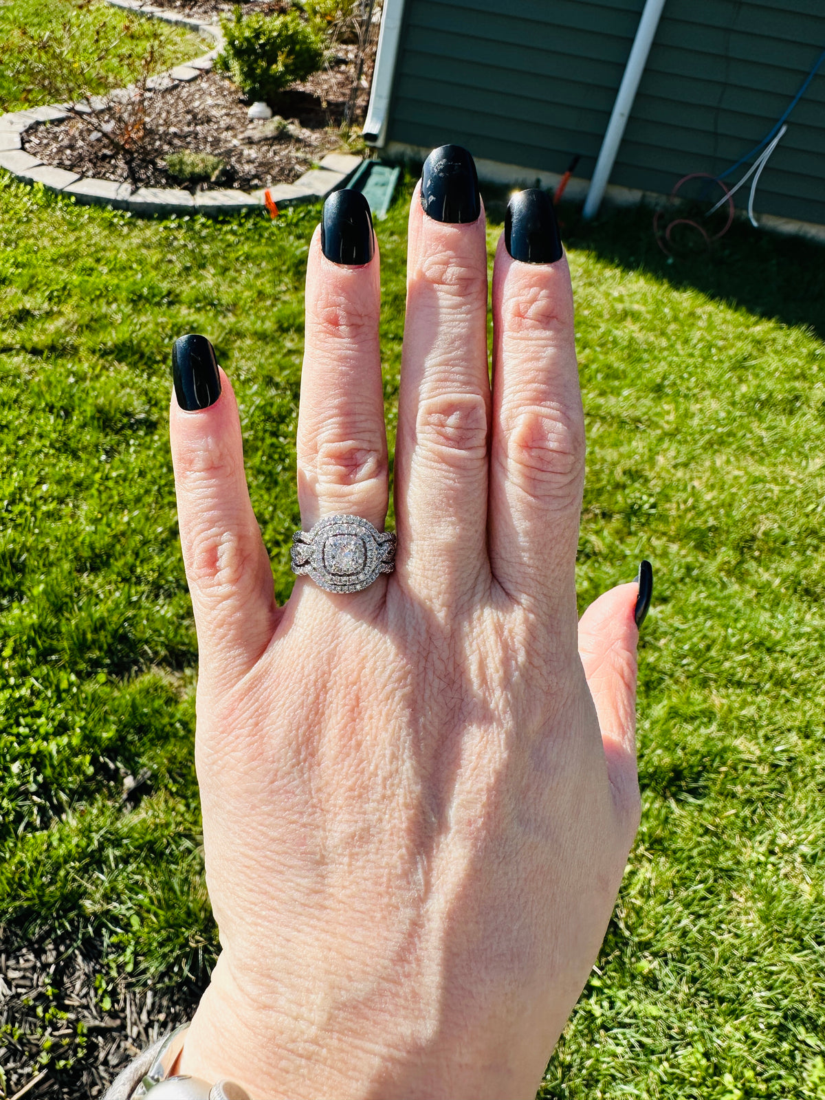 Alessia 3 Piece Grand Halo Ring Set