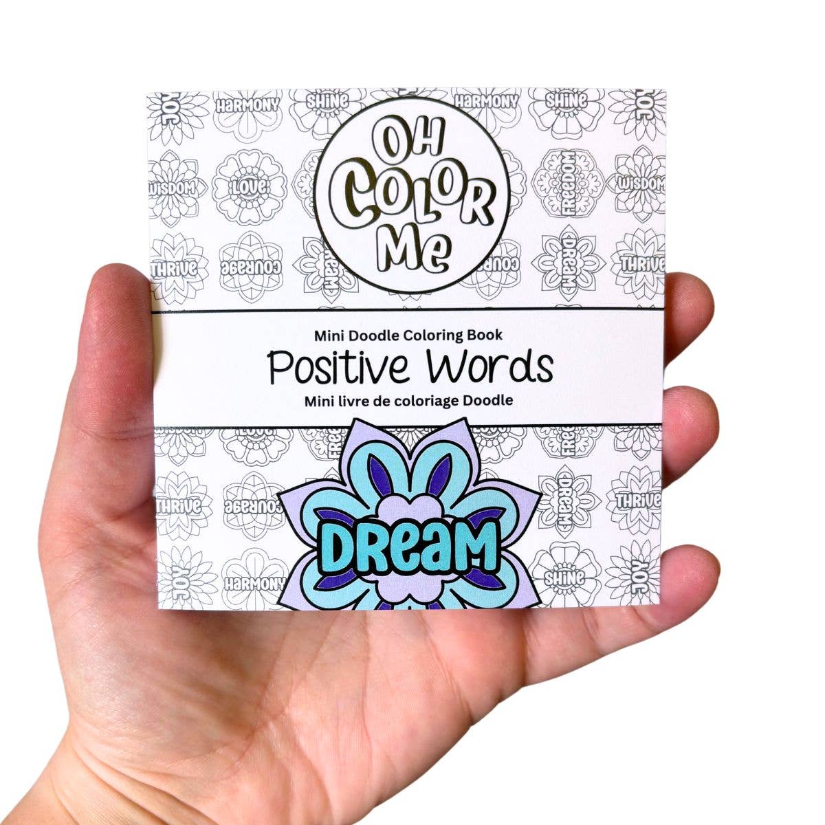 Mini Coloring Book Positive Words