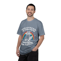 Sarcastic Raccoon T-Shirt — "Your Little Ray of Sarcastic Sunshine Has Arrived"