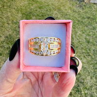 Victoria Marquise Cut Stacked Ring-Gold