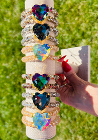 Luxe Crystal Heart Adjustable Bracelet