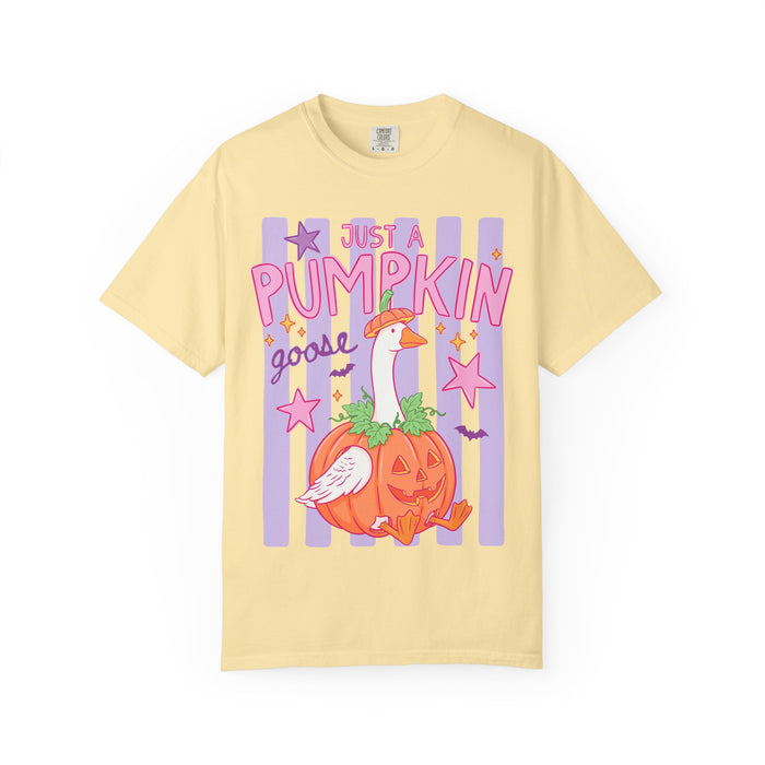 Just a Pumpkin Goose T-Shirt — Cute Halloween Pumpkin & Goose Graphic Tee