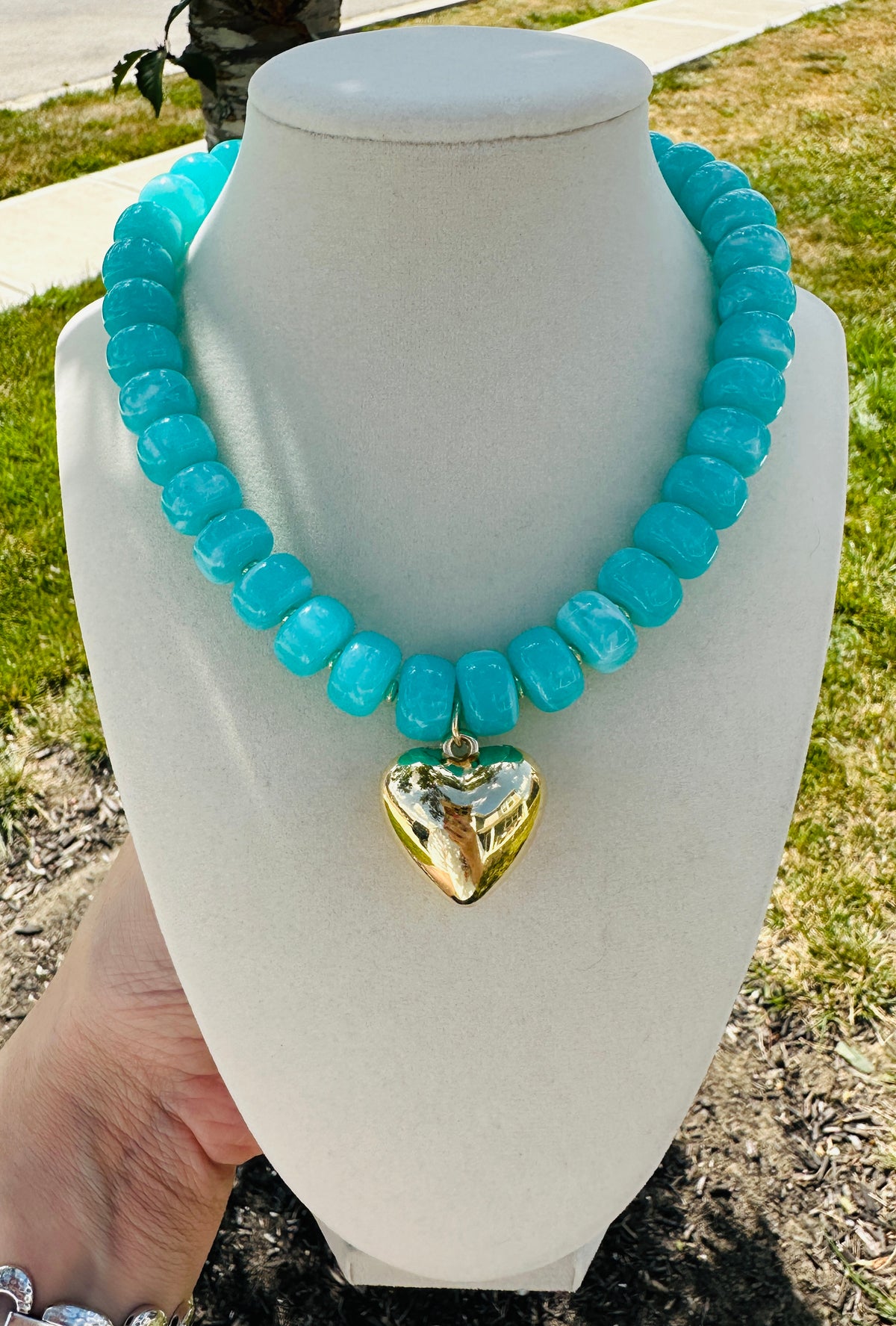 Caribbean Heart Beaded Necklace PREORDER