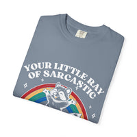 Sarcastic Raccoon T-Shirt — "Your Little Ray of Sarcastic Sunshine Has Arrived"