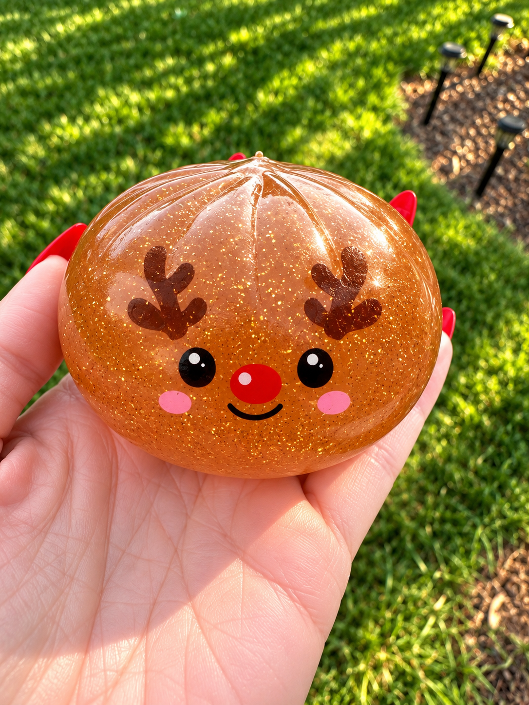 Christmas Dumpling Glitter Gel Squishy – Mystery Style