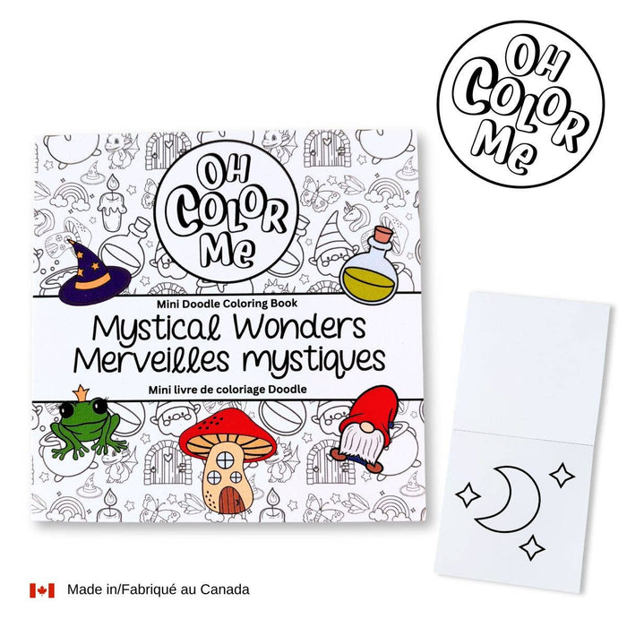 Mini Coloring Book Mystical Wonders, 4"x4" Stocking Stuffers