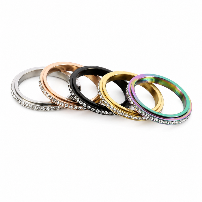 Serenity CZ Crystal Spinner Ring PREORDER