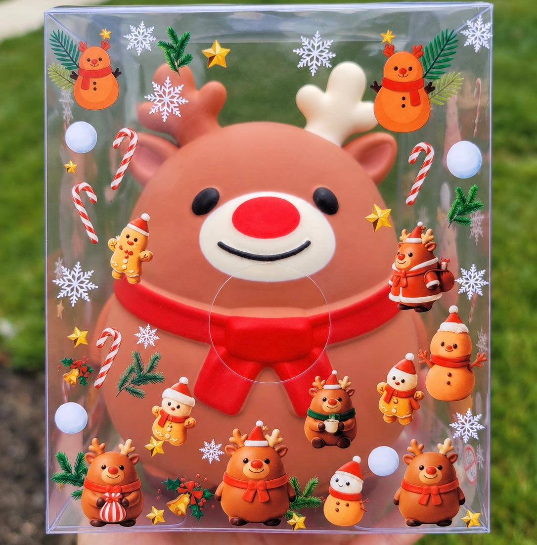 Jumbo Christmas Reindeer Squishy – Giant Holiday Sensory Toy