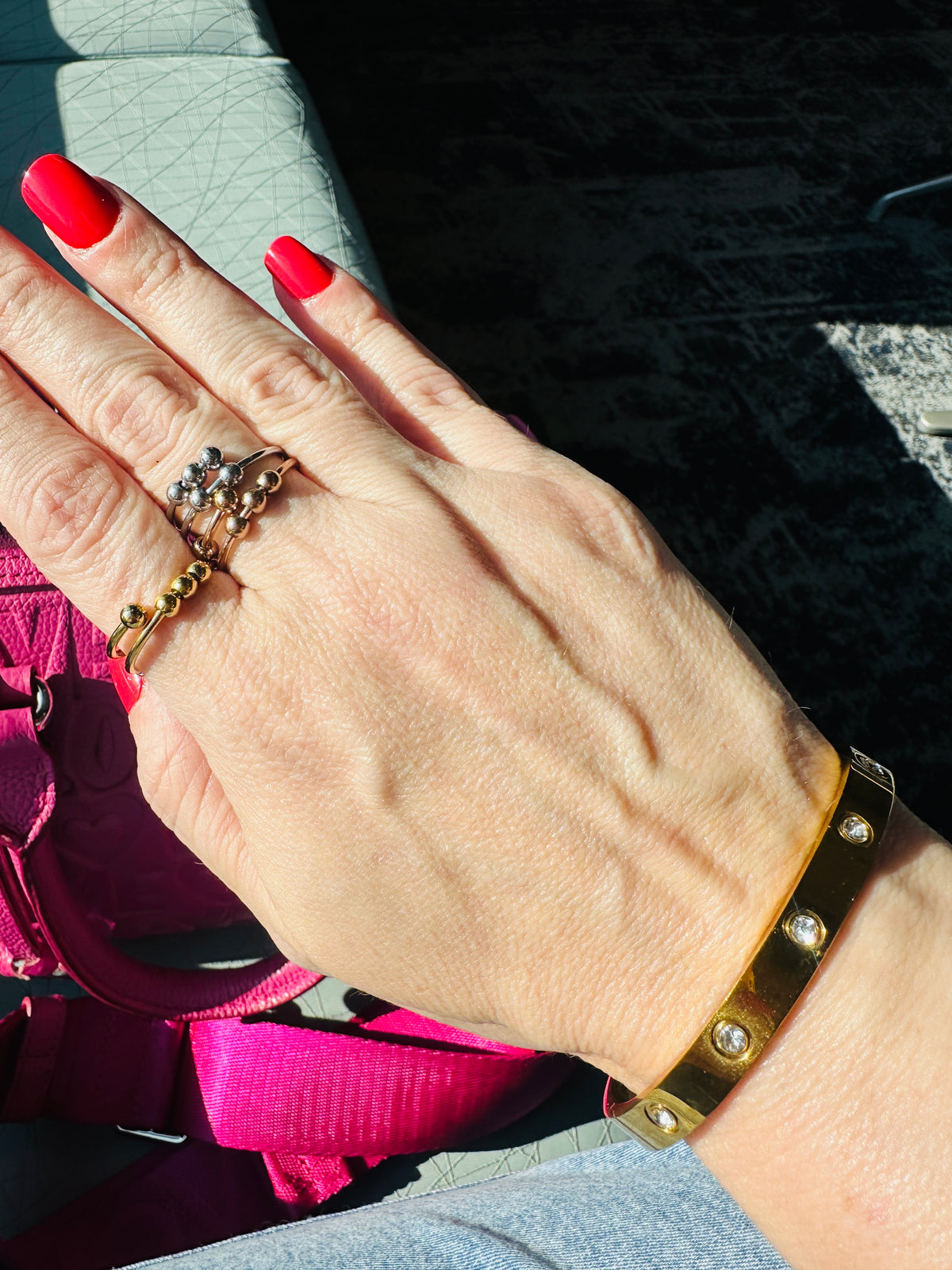 The Calm Current Waterproof Adjustable Anxiety Fidget Ring