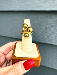 Soleil Luxe Waterproof Gold Sphere Ring