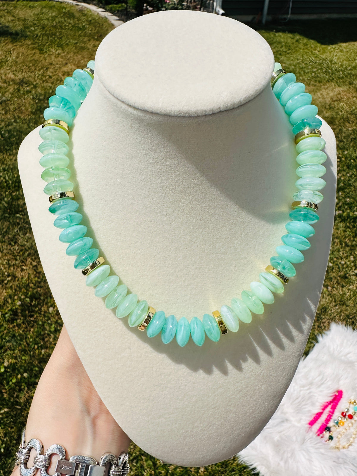 Seafoam Beaded Necklace PREORDER
