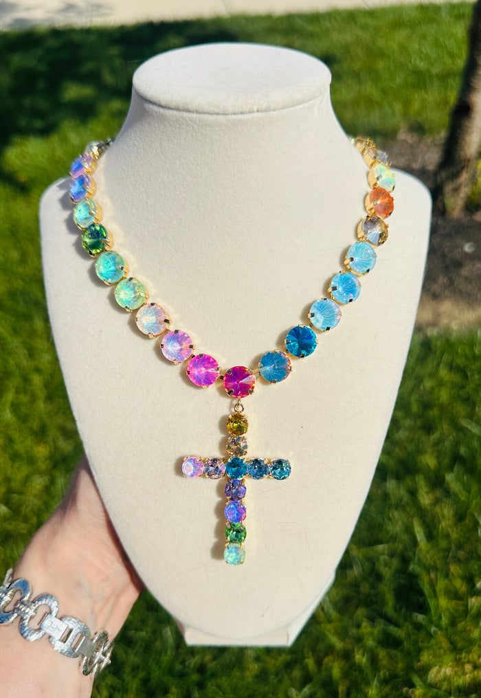 Covenant Glow Crystal Cross Necklace PREORDER