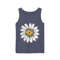 Sunburst Splash Tank Top — Yellow Artistic Paint Splotch Tee