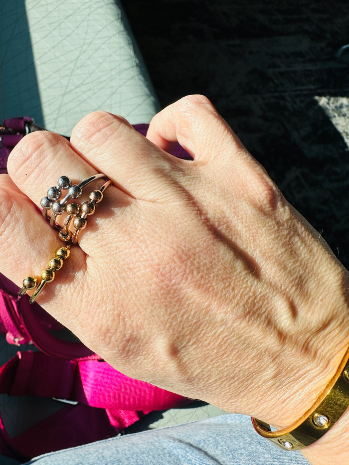 The Calm Current Waterproof Adjustable Anxiety Fidget Ring