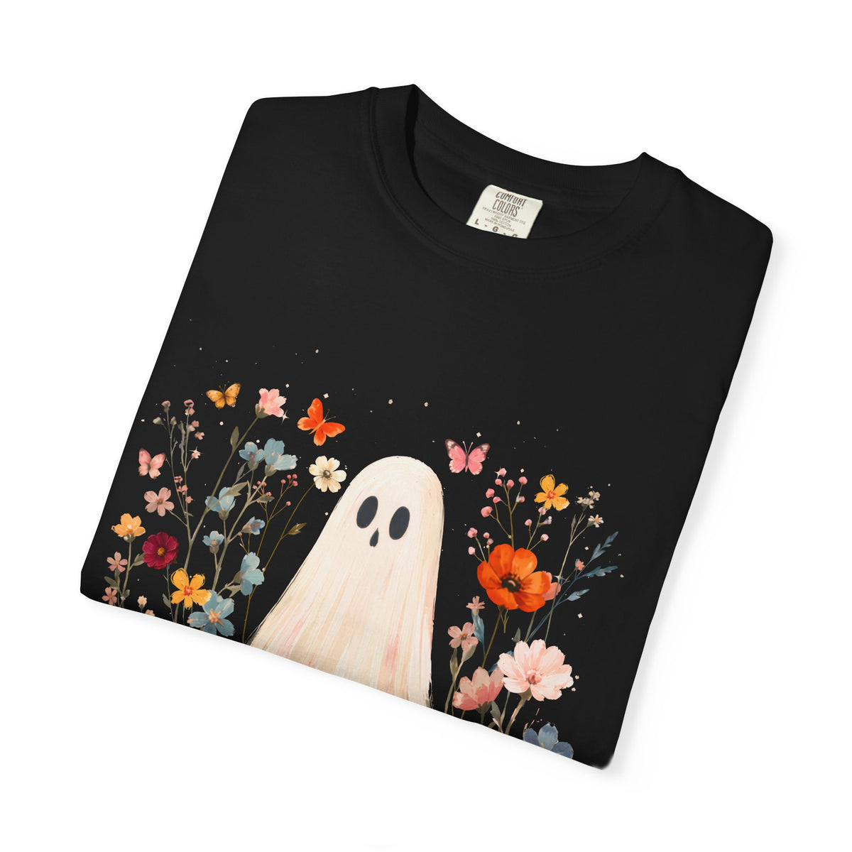 Ghost in the Wildflower T-Shirt — Cute Floral Halloween Tee
