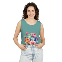 Not A Hugger Cactus Tank Top — Floral Cactus Graphic Summer Tank