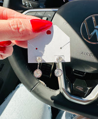 Celeste Crystal Ear Jacket Earrings-Silver
