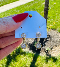 Celeste Crystal Ear Jacket Earrings-Silver