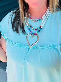 Color Crush Layered Heart Necklace
