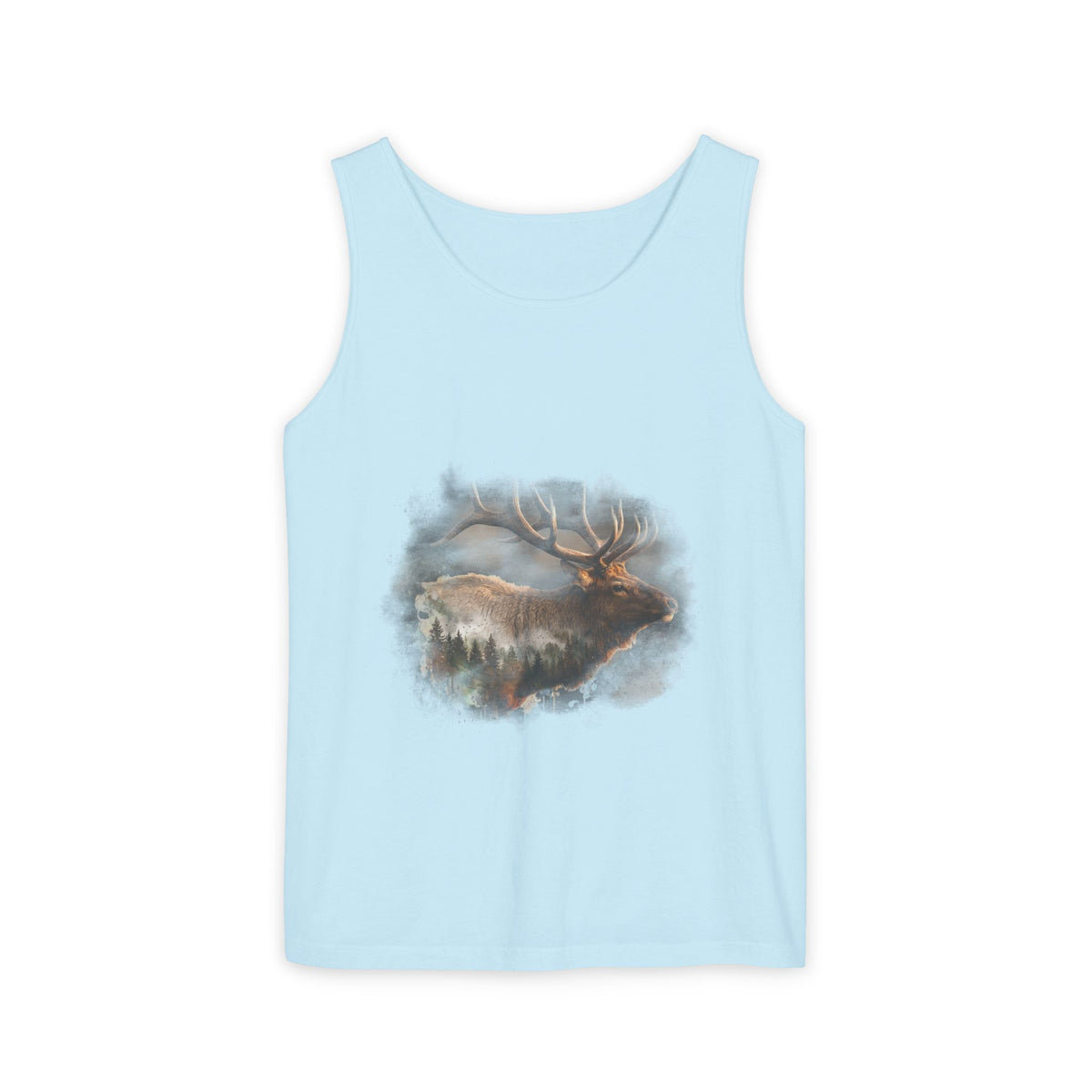 Moose Wilderness Watercolor Tank Top