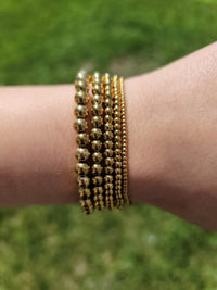 Waterproof Luxe Gold Bead Bracelet