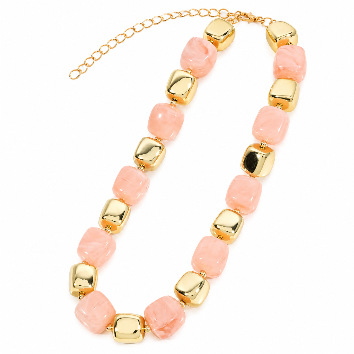 Rosé Glow Beaded Necklace