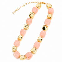 Rosé Glow Beaded Necklace
