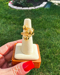 Soleil Luxe Waterproof Gold Sphere Ring